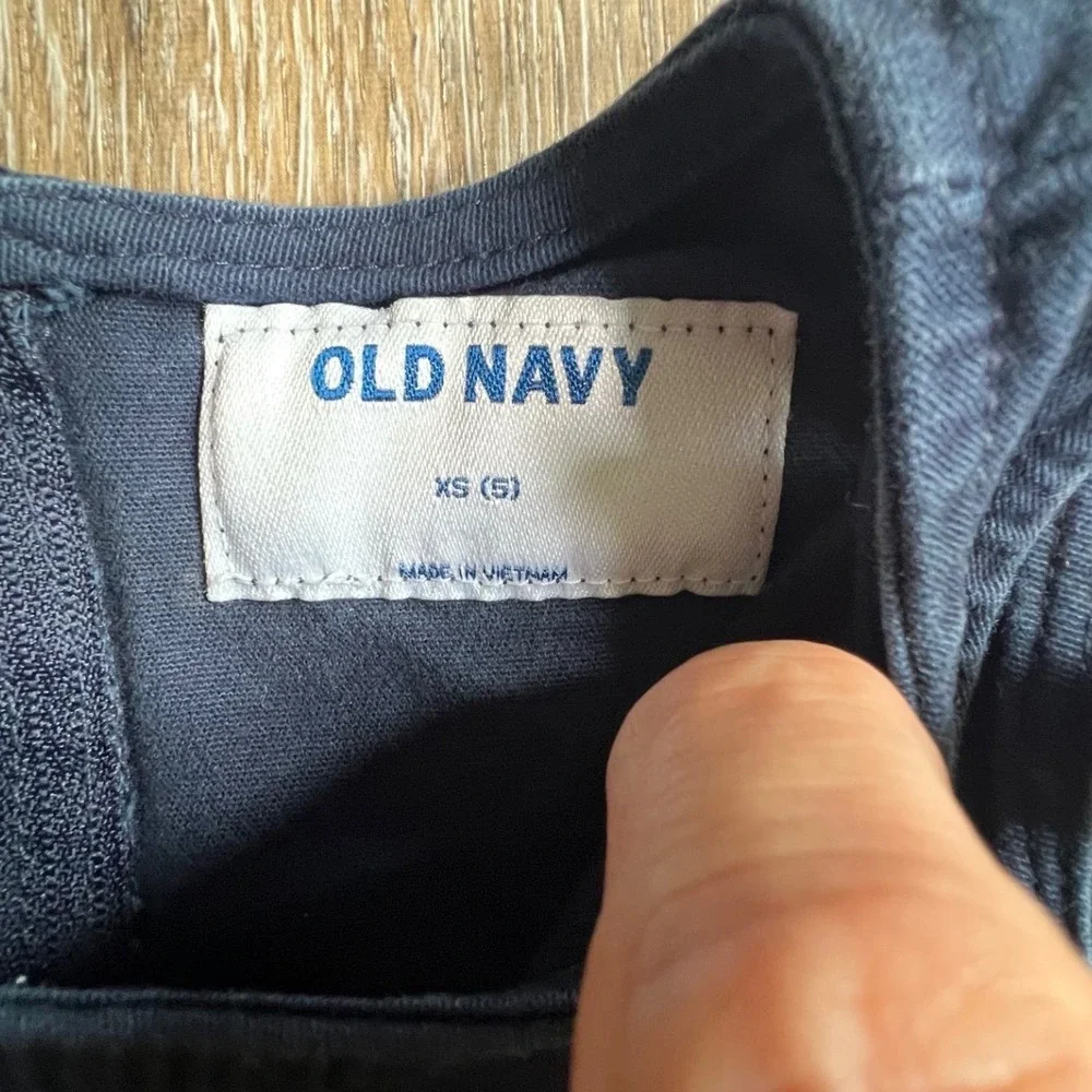Old Navy Jumper Dress Kids Size 5 Navy Blue Pleated School Uniform Sleeveless